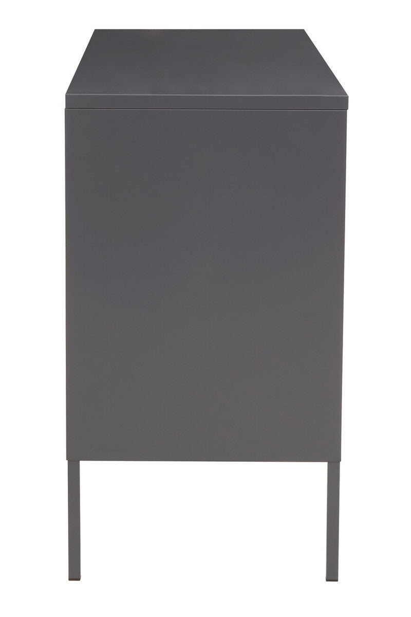 Acier Three Door Grey Metal Sideboard