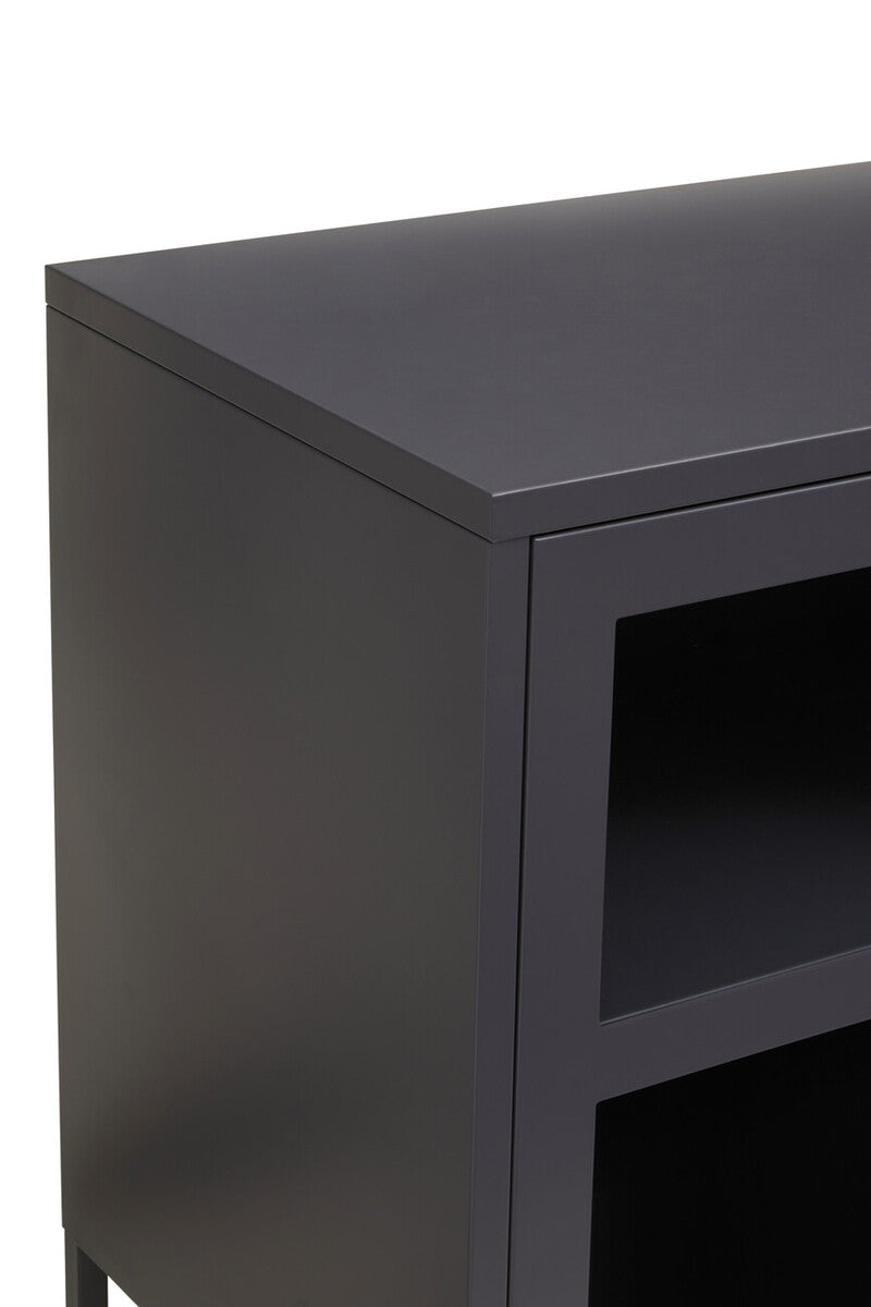 Acier Three Door Grey Metal Sideboard