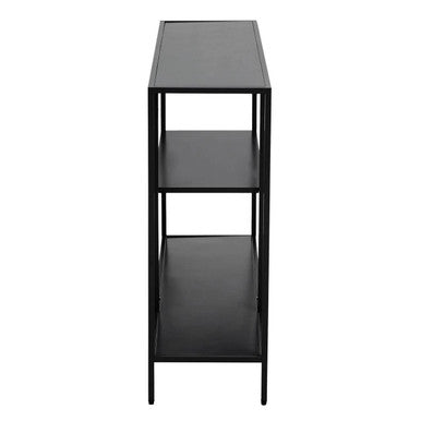 Acero Black Metal Console Table