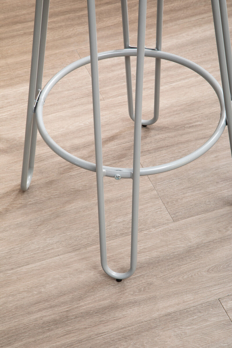 District 3 Piece Elm Wood Bar Table And Stool Set