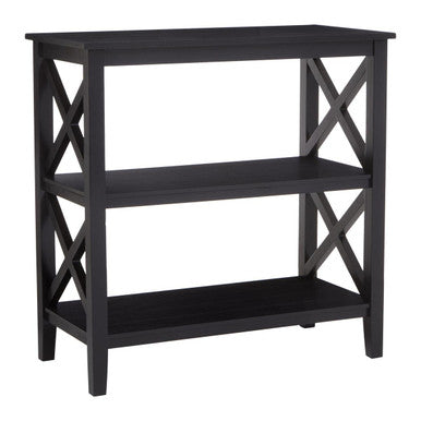 Heritage Three Shelf Black Bookcase