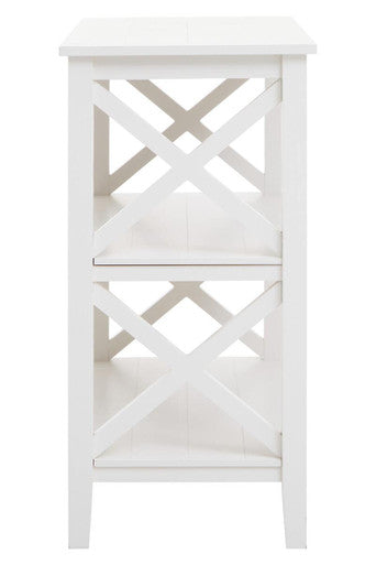 Heritage Three Shelf White Bookcase