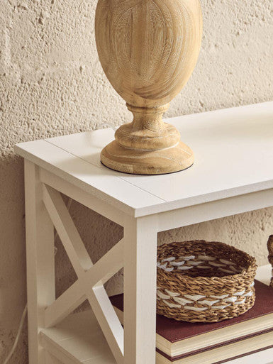 Heritage Three Shelf White Bookcase