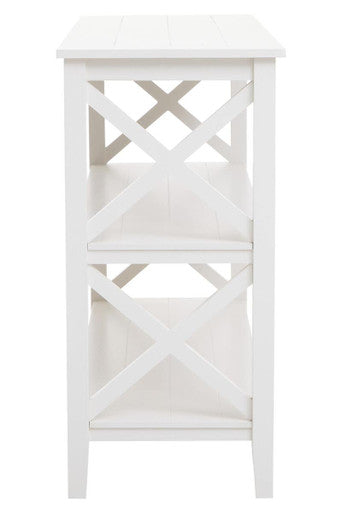 Heritage Three Shelf Large White Bookcase