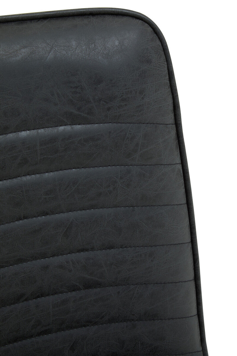 New Foundry Black Leather Effect Chair