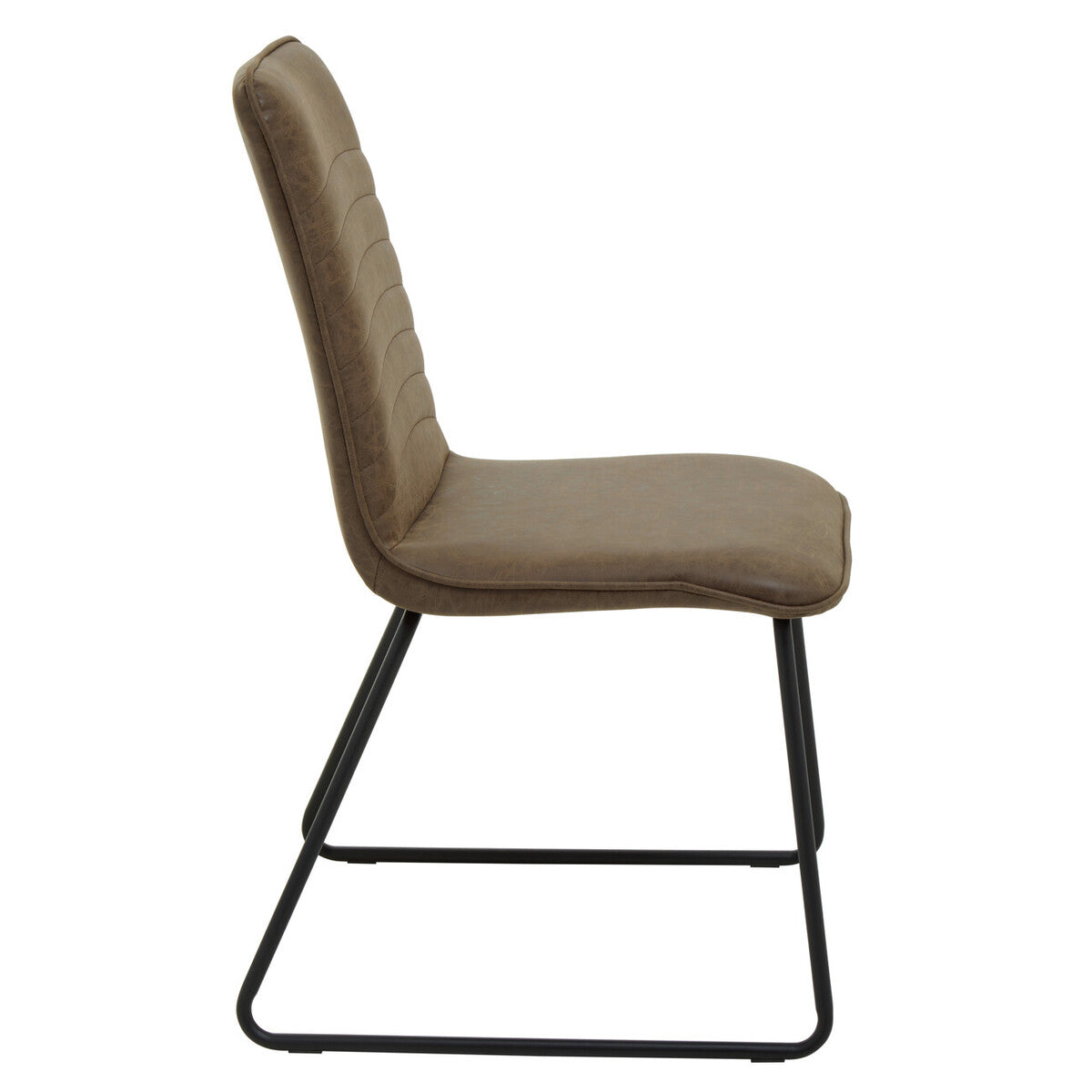 New Foundry Brown Leather Effect Chair