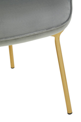 Stockholm Grey Velvet Chair