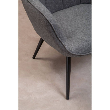 Stockholm Grey Fabric Armchair