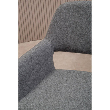 Stockholm Grey Fabric Dining Chair