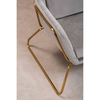 Stockholm Grey Velvet Armchair