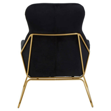 Stockholm Black Velvet Armchair