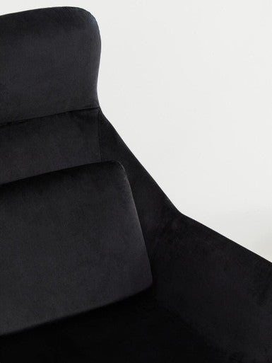 Stockholm Black Velvet Armchair