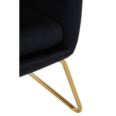 Stockholm Black Velvet Armchair