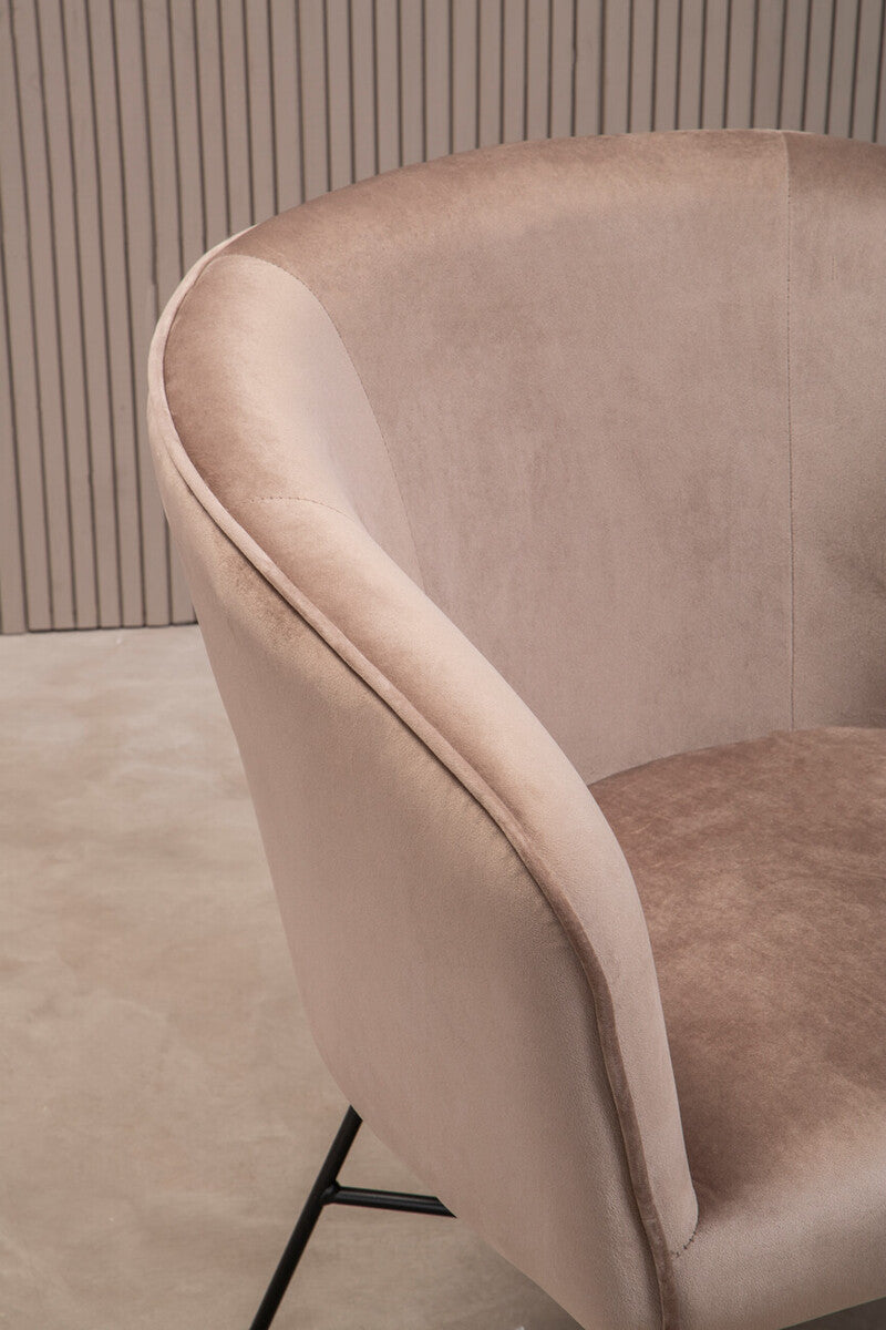 Stockholm Mink Velvet Chair