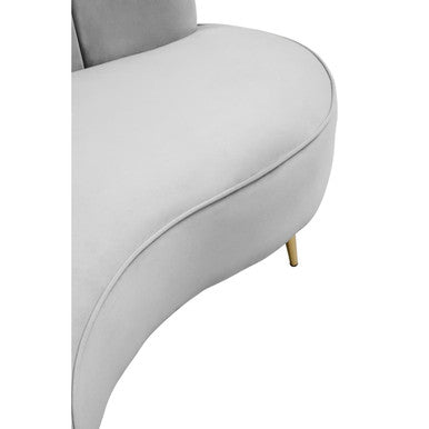 3 Seater Grey Velvet Sofa, Hasna