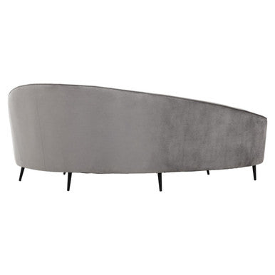 3 Seater Grey Velvet Sofa, Hasina
