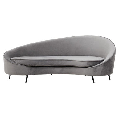 3 Seater Grey Velvet Sofa, Hasina