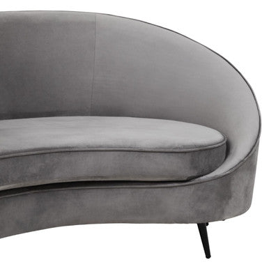 3 Seater Grey Velvet Sofa, Hasina