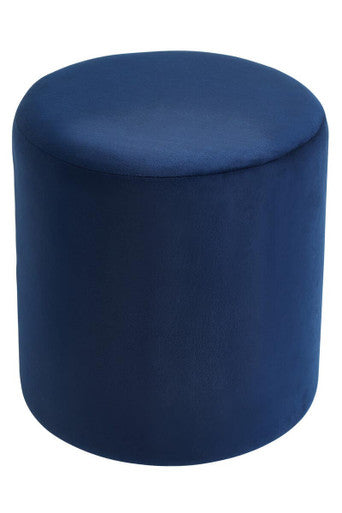 Haley Midnight Navy Velvet Pouffe