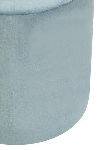 Haley Blue Velvet Pouffe