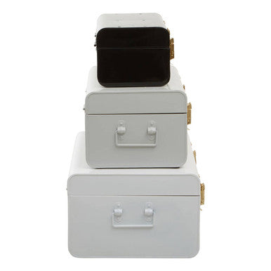 Parley Set Of Three Monochrome Storage Trunks