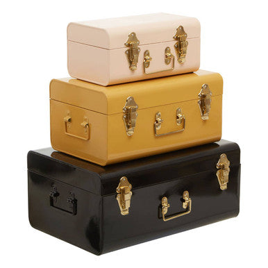 Parley Set Of Three Assorted Storage Trunks
