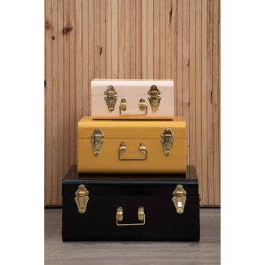 Parley Set Of Three Assorted Storage Trunks