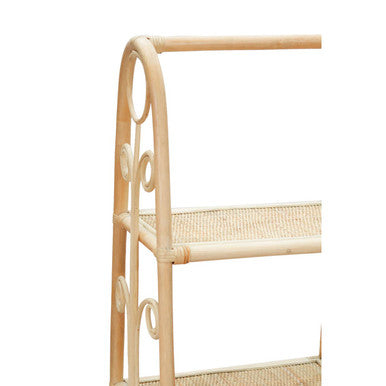 Mataram Three Tier Rattan Square Shelf Unit