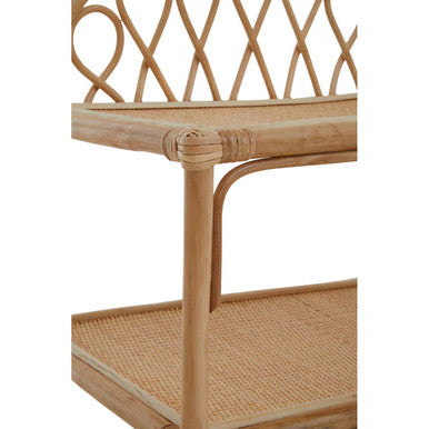Mataram Three Tier Natural Rattan Shelf Unit
