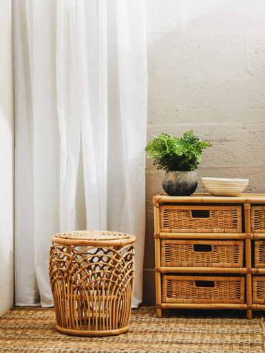 Mataram Natural Rattan Six Drawer Chest