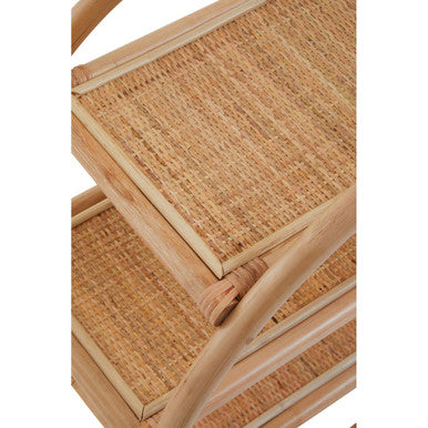 Mataram Three Tier Natural Rattan Shelf Unit 1