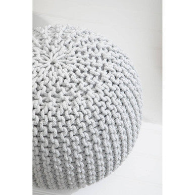 Kids Grey Knit Pouffe