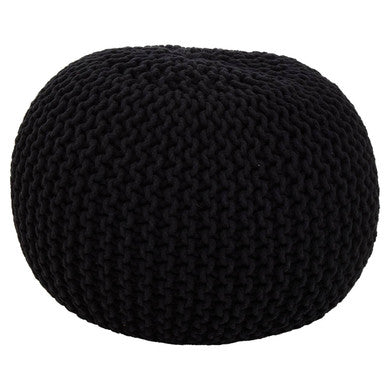 Kids Knit Black Pouffe