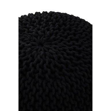 Kids Knit Black Pouffe