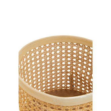 Depok Small Rattan Planter with Metal Stand