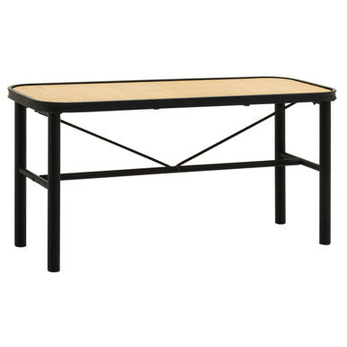 Depok Metal and Rattan Bench