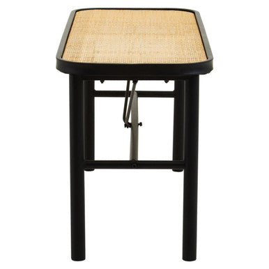 Depok Metal and Rattan Bench