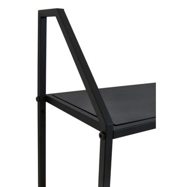 Depok Two Tier Rattan And Metal Wall Shelf