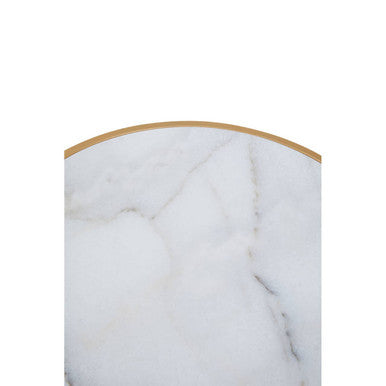 Colva White Marble and Gold Set Of Two Nesting Tables - image 7