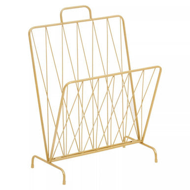 Avento Gold Finish Magazine Rack