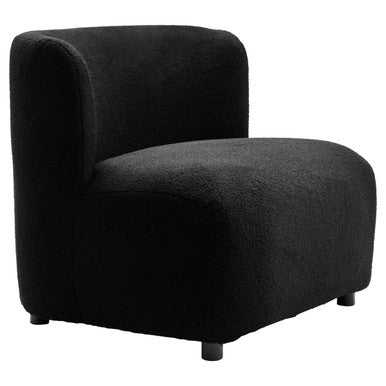 Black armchair on a white background