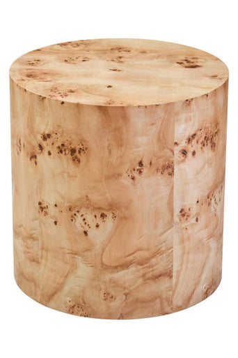 Mota Burl Wood Design Round Side Table