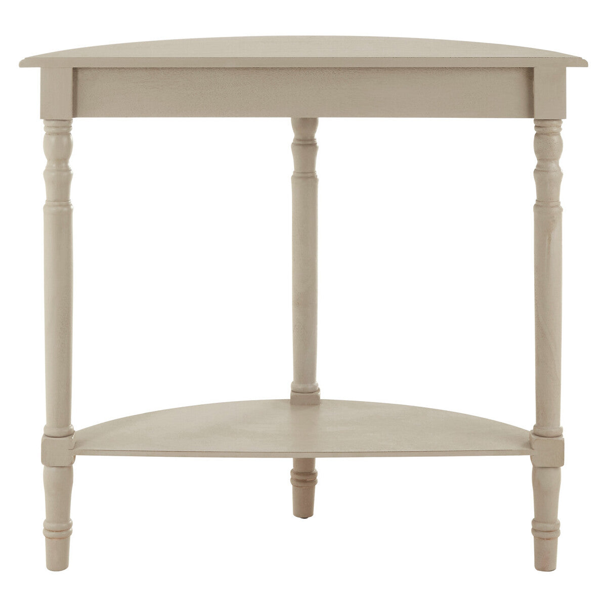 Heritage Putty Pine Wood Half Moon Console Table