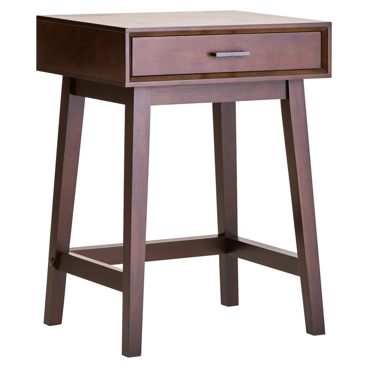 Heritage One Drawer Walnut Wood Finish Side Table