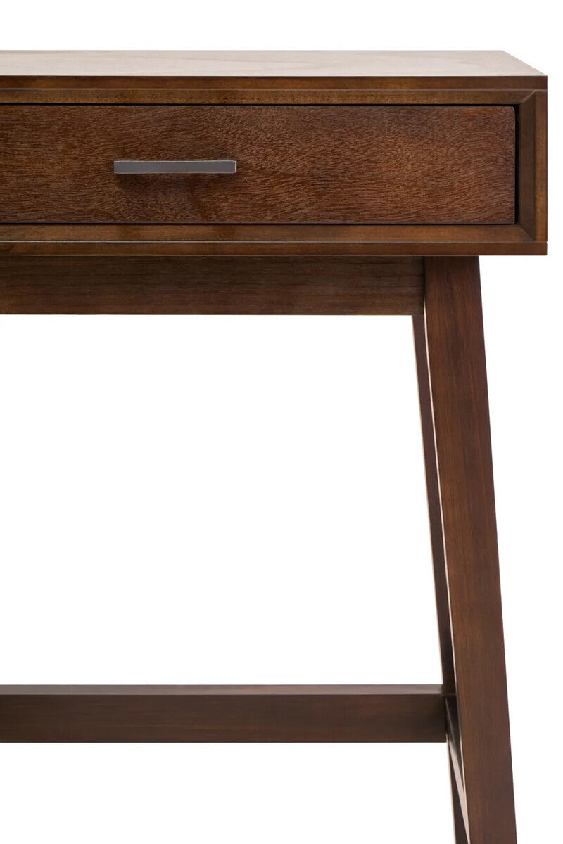 Heritage One Drawer Walnut Wood Finish Side Table