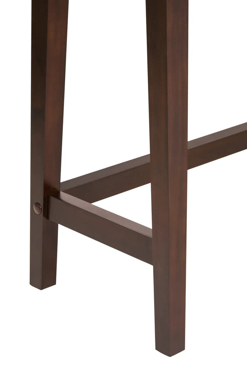Brown Walnut Finish 2 Drawer Wooden Console Table, Heritage