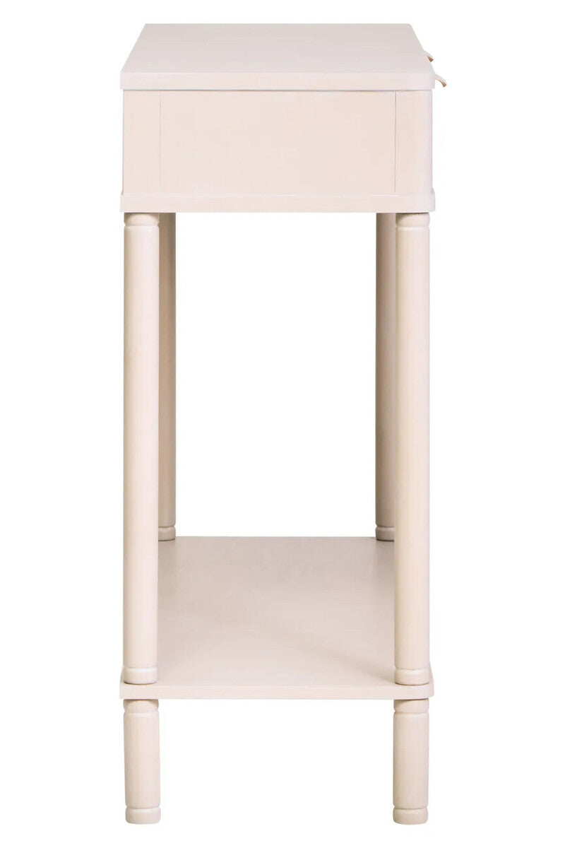 Taupe 2 Drawer Reed Detail Wooden Console Table, Heritage