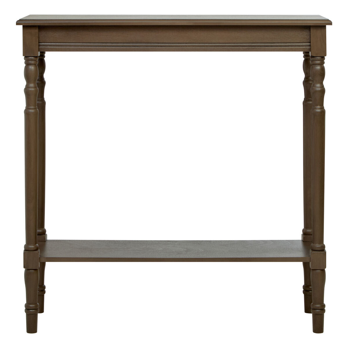Heritage Dark Brown Wooden Console Table with Lower Shelf