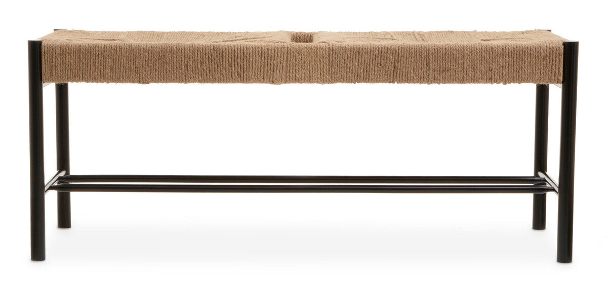 Bandar Natural Rope and Black Wood Bench