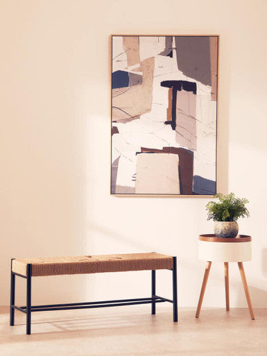 Bandar Natural Rope and Black Wood Bench